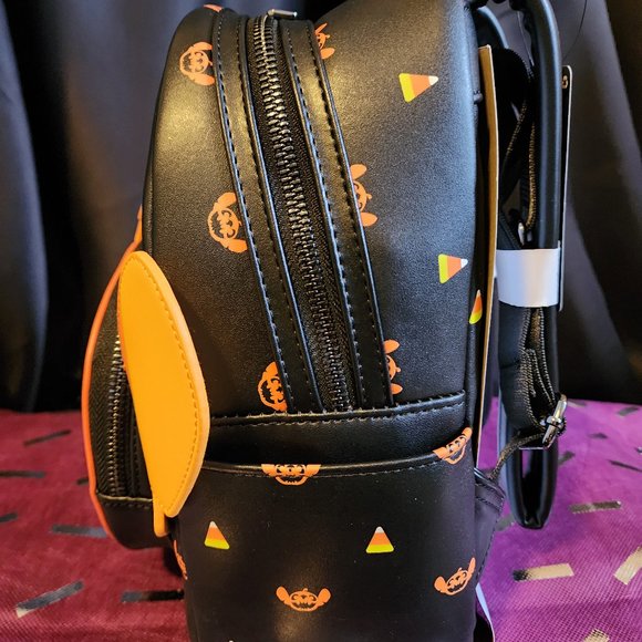 BNWT Stitch Pumpkin Halloween Loungefly Mini Backpack - Picture 3 of 8